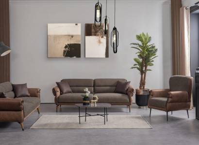 Upholstered furniture Textile Living room Set 3-piece Sofa Two-seater Armchair new Furnishings